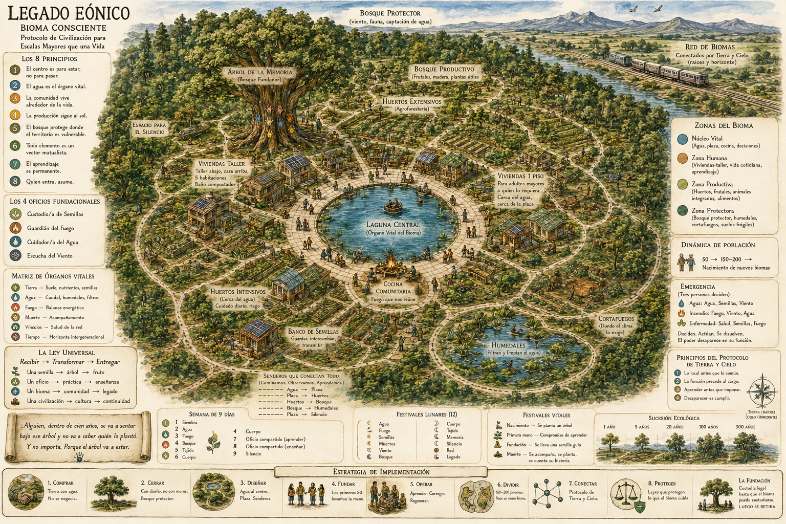 Mapa conceptual del Bioma Consciente — Legado Eónico